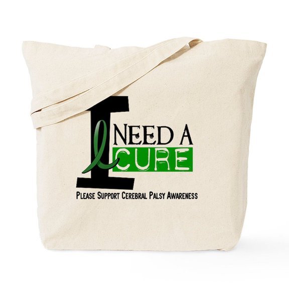 CafePress - I Need A Cure CEREBRAL PALSY Tote Bag - Unisex Canvas Tote Bag, Beige, 1-Piece