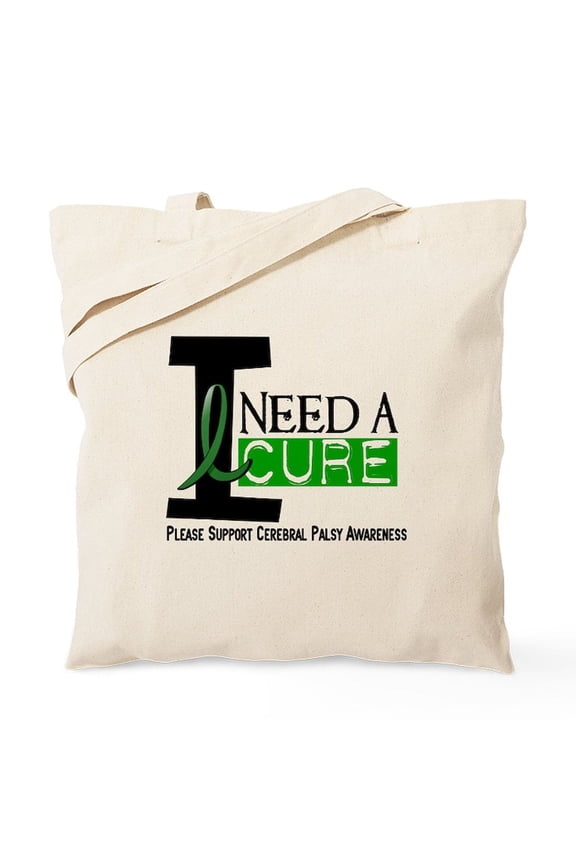 - I Need A Cure CEREBRAL PALSY Tote Bag - Unisex Canvas Tote Bag, Beige, 1-Piece