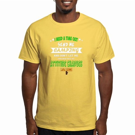 CafePress - I Need A Time Out Send Me Camping T Shirt T Shirt - Men's Classic Cotton T-Shirts