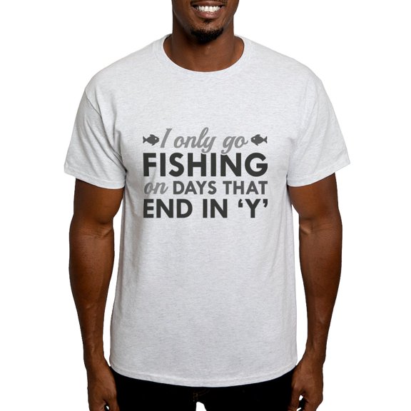 CafePress - I Only Go Fishing T Shirt - Men's Classic Graphic T-Shirt