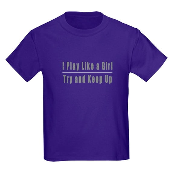 CafePress - I Play Like A Girl T Shirt - Dark T-Shirt Kids XS-XL