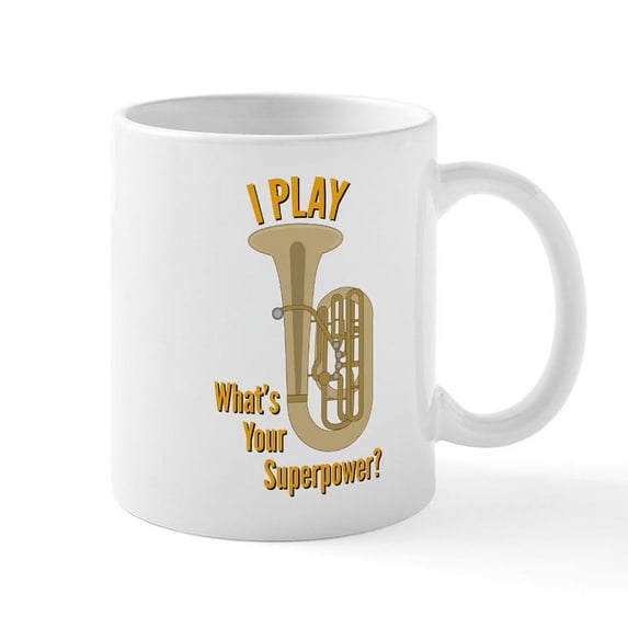 CafePress - I Play TUBA - 11 oz Ceramic Mug - Novelty Coffee Tea Cup