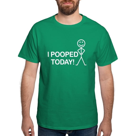 CafePress - I Pooped Today Dark T Shirt - Men's Classic Graphic Cotton T-Shirt