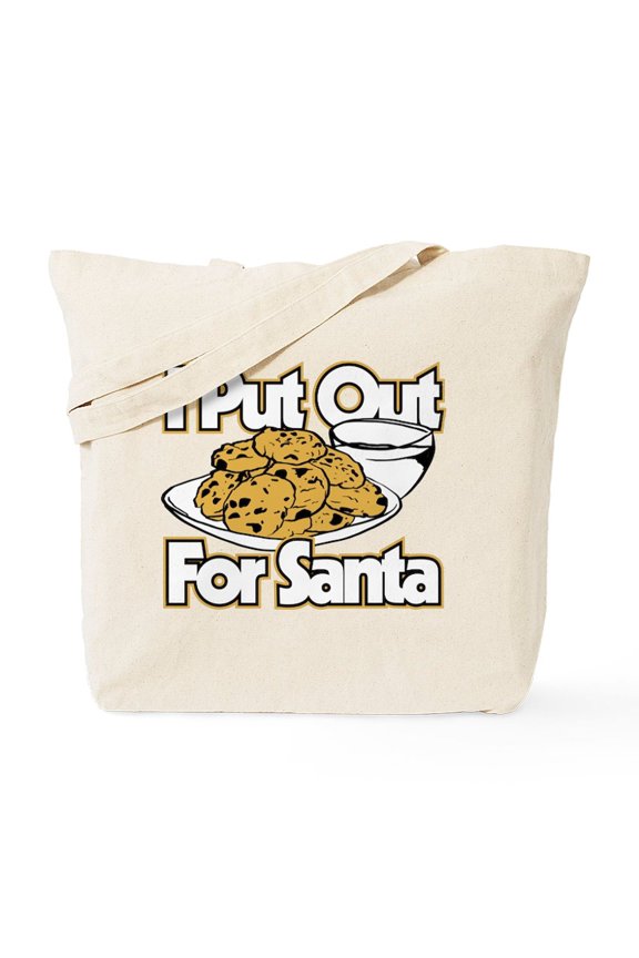 - I Put Out For Santa Tote Bag - Unisex Canvas Tote Bag, Beige, 1-Piece