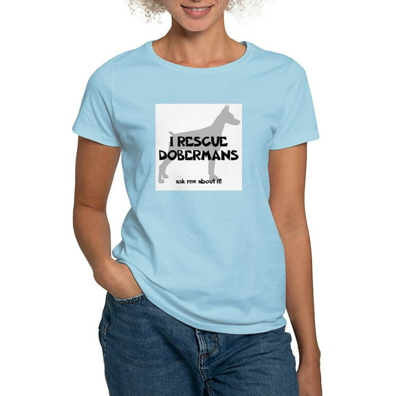 CafePress - I RESCUE Dobermans Women's Light T Shirt - Women's Classic T-Shirt