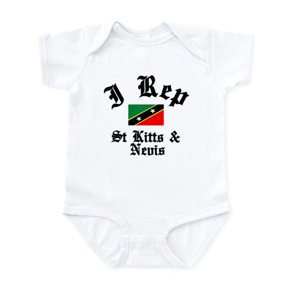 CafePress - I Rep St Kitts Infant Bodysuit - Baby Light Bodysuit, Size Newborn - 24 Months