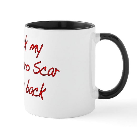 CafePress - I Rock Superhero Scar Red Mug - 11 oz Ceramic Mug - Novelty Coffee Tea Cup