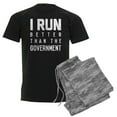 thumbnail image 1 of CafePress - I Run Better Than The Governme Men's Dark Pajamas - Men's Dark Loose Fit Cotton Pajama Set, 1 of 7