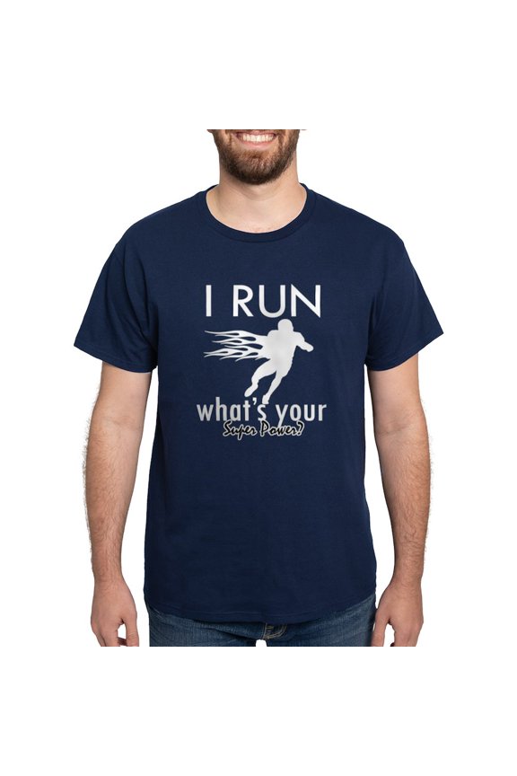 - I Run Dark T Shirt - Men's Classic Graphic Cotton T-Shirt