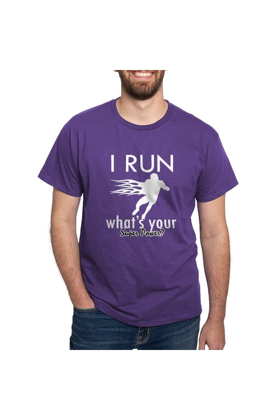 - I Run Dark T Shirt - Men's Classic Graphic Cotton T-Shirt