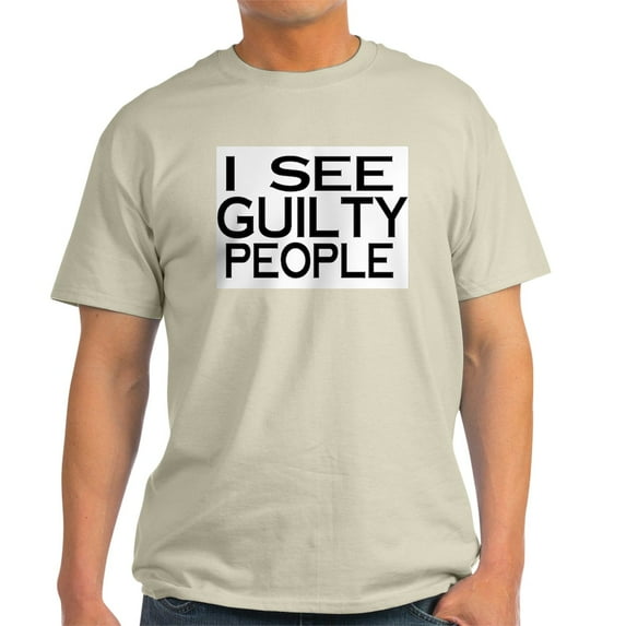 CafePress - I See Guilty People Light T Shirt - Men's Classic Graphic T-Shirt
