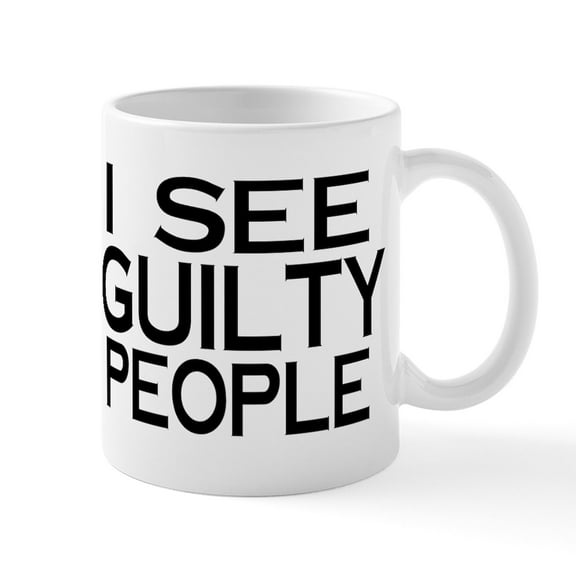 CafePress - I See Guilty People Mug - 11 oz Ceramic Mug - Novelty Coffee Tea Cup