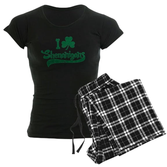 CafePress - I Shamrock Shenanigans Women's Dark Pajamas - Women's Short Sleeve Print T-Shirt and Pants Dark Cotton Pajama Set