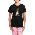 thumbnail image 1 of CafePress - I Sleep With Beagles Women's Dark Pajamas - Women's Short Sleeve Print T-Shirt and Pants Dark Cotton Pajama Set, 1 of 7