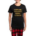 thumbnail image 1 of CafePress - I Speak Fluent Song Lyrics Women's Dark Pajamas - Women's Short Sleeve Print T-Shirt and Pants Dark Cotton Pajama Set, 1 of 7