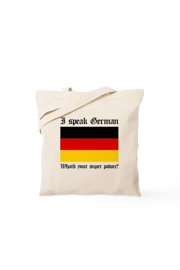 - I Speak German Tote Bag - Unisex Canvas Tote Bag, Beige, 1-Piece