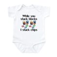 thumbnail image 1 of CafePress - I Stack Chips Body Suit - Baby Light Bodysuit, Size Newborn - 24 Months, 1 of 4