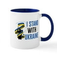 thumbnail image 1 of CafePress - I Stand With Ukraine - 11 oz Ceramic Mug - Novelty Coffee Tea Cup, 1 of 4