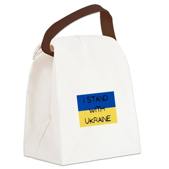 CafePress - I Stand With Ukraine - Canvas Lunch Bag with Strap Handle