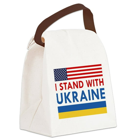 CafePress - I Stand With Ukraine - Canvas Lunch Bag with Strap Handle
