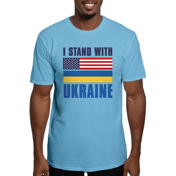 CafePress - I Stand With Ukraine Fitted T Shirt - Fitted T-Shirt, Vintage Fit Soft Cotton Tee
