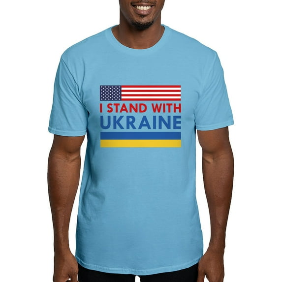 CafePress - I Stand With Ukraine Fitted T Shirt - Fitted T-Shirt, Vintage Fit Soft Cotton Tee