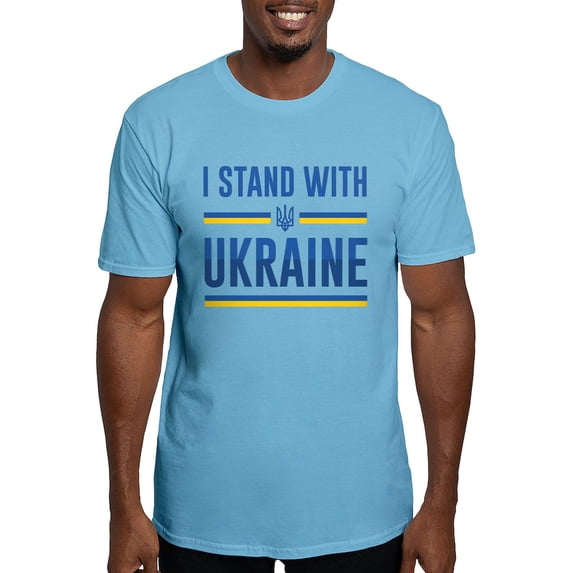 CafePress - I Stand With Ukraine Fitted T Shirt - Fitted T-Shirt, Vintage Fit Soft Cotton Tee