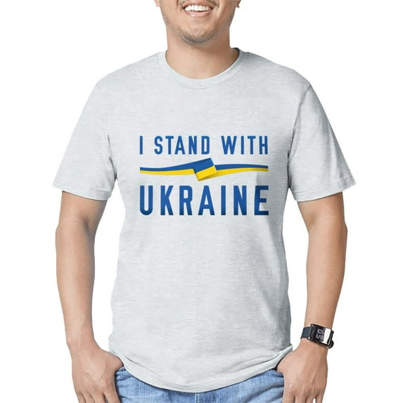 CafePress - I Stand With Ukraine Fitted T Shirt - Fitted T-Shirt, Vintage Fit Soft Cotton Tee