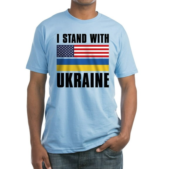 CafePress - I Stand With Ukraine Fitted T Shirt - Fitted T-Shirt, Vintage Fit Soft Cotton Tee