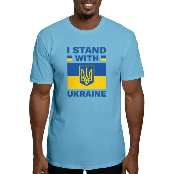 CafePress - I Stand With Ukraine Fitted T Shirt - Fitted T-Shirt, Vintage Fit Soft Cotton Tee