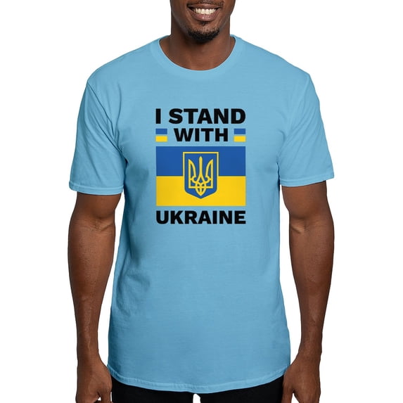 CafePress - I Stand With Ukraine Fitted T Shirt - Fitted T-Shirt, Vintage Fit Soft Cotton Tee