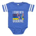 thumbnail image 1 of CafePress - I Stand With Ukraine Flag A - Cute Infant Baby Football Bodysuit, 1 of 3