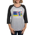 thumbnail image 1 of CafePress - I Stand With Ukraine Flag Amer Long Sleeve T Shirt - Womens Baseball Tee, 1 of 4