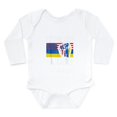 thumbnail image 1 of CafePress - I Stand With Ukraine Flag American Flag Body Suit - Long Sleeve Cotton Baby Bodysuit, 1 of 4
