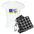 thumbnail image 1 of CafePress - I Stand With Ukraine Flag American Flag Su Pajamas - Women's Short Sleeve Print T-Shirt and Pants Light Cotton Pajama Set, 1 of 7