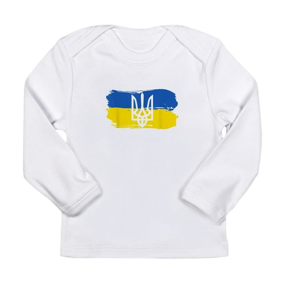 CafePress - I Stand With Ukraine Flag Embl Long Sleeve T Shirt - Long Sleeve Infant T-Shirt