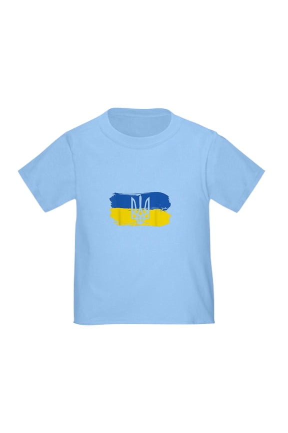 - I Stand With Ukraine Flag Emblem Map Patri T Shirt - Cute Toddler T-Shirt, 100% Cotton