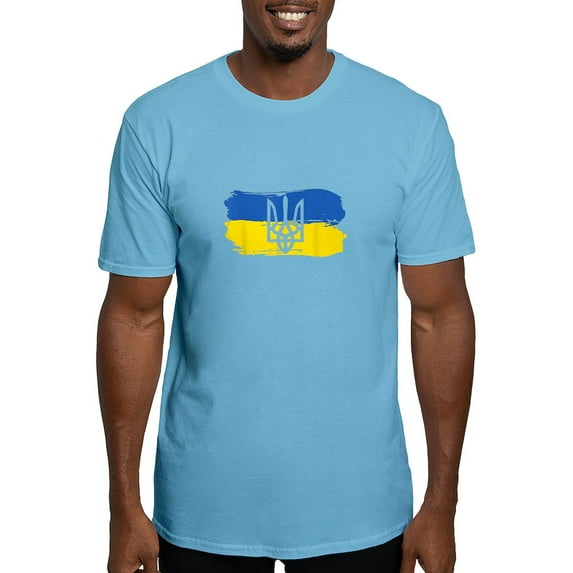 CafePress - I Stand With Ukraine Flag Emblem Map Patri T Shirt - Fitted T-Shirt, Vintage Fit Soft Cotton Tee