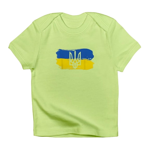 CafePress - I Stand With Ukraine Flag Emblem Map Patri T Shirt - Infant T-Shirt