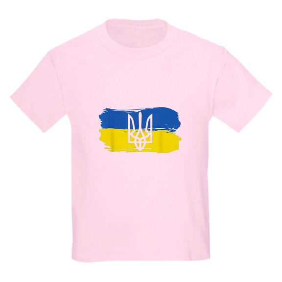 CafePress - I Stand With Ukraine Flag Emblem Map Patri T Shirt - Light T-Shirt Kids XS-XL