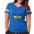 thumbnail image 1 of CafePress - I Stand With Ukraine Flag Emblem Map Patri T Shirt - Womens Football Shirt, 1 of 4