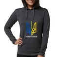 thumbnail image 1 of CafePress - I Stand With Ukraine Flag Supp Long Sleeve T Shirt - Womens Hooded Shirt, 1 of 3