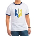 thumbnail image 1 of CafePress - I Stand With Ukraine Flag Support Ukraine T Shirt - 100% Cotton Ringed T-Shirt, 1 of 4