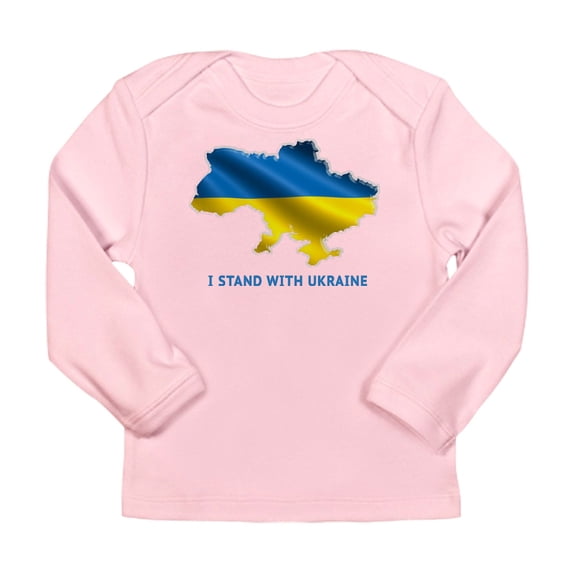 CafePress - I Stand With Ukraine Flag Ukra Long Sleeve T Shirt - Long Sleeve Infant T-Shirt