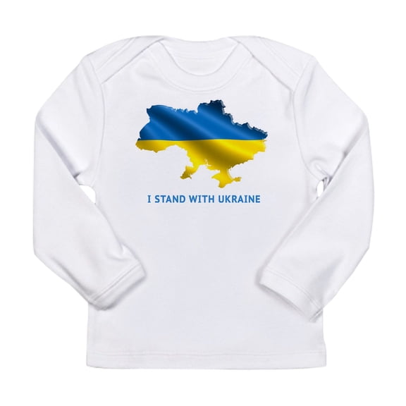 CafePress - I Stand With Ukraine Flag Ukra Long Sleeve T Shirt - Long Sleeve Infant T-Shirt