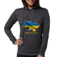 thumbnail image 1 of CafePress - I Stand With Ukraine Flag Ukra Long Sleeve T Shirt - Womens Hooded Shirt, 1 of 3