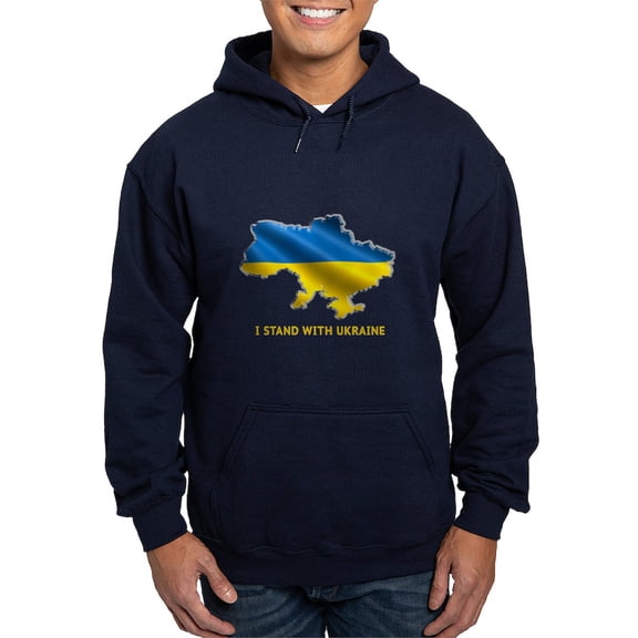 CafePress - I Stand With Ukraine Flag Ukrainian Pri Sweatshirt - Pullover Hoodie, Classic, Comfortable Hooded Sweatshirt