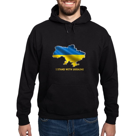 CafePress - I Stand With Ukraine Flag Ukrainian Pri Sweatshirt - Pullover Hoodie, Classic, Comfortable Hooded Sweatshirt