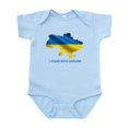 thumbnail image 1 of CafePress - I Stand With Ukraine Flag Ukrainian Prid Body Suit - Baby Light Bodysuit, Size Newborn - 24 Months, 1 of 4