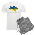 thumbnail image 1 of CafePress - I Stand With Ukraine Flag Ukrainian Pride Pajamas - Men's Light Loose Fit Cotton Pajama Set, 1 of 7